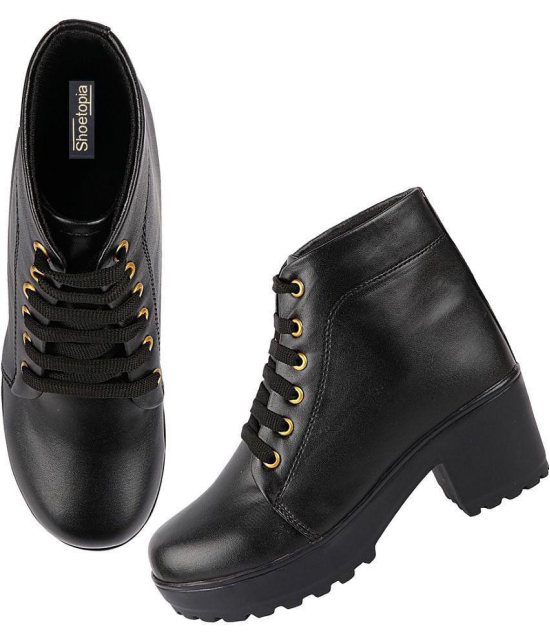 Shoetopia - Black Women''s Ankle Length Boots - None