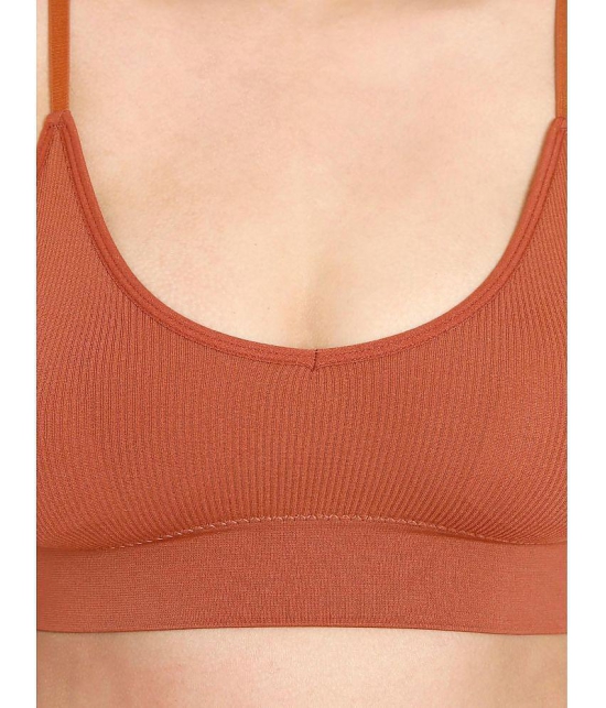 ILRASO - Brown Cotton Blend Removable Padding Women's Everyday Bra ( Pack of 1 ) - None