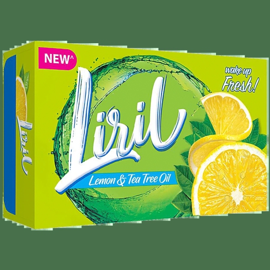 Liril Lemon & Tea Tree Oil Soap, Made From 100% Vegetable Oils, 75 G Carton