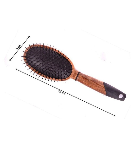 FOK Wooden Cushion Hair Oval Paddle Brush