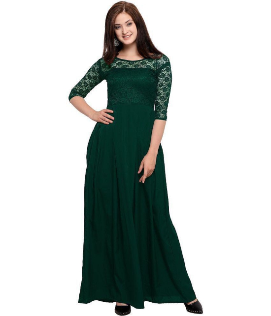 Sheetal associates - Green Crepe Women's Fit & Flare Dress ( Pack of 1 ) - None