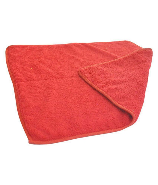 INGENS Microfiber Cleaning Cloths,40x40cms 250GSM RED-Colour! Highly Absorbent, Lint and Streak Free, Multi -Purpose Wash Cloth for Kitchen, Car, Window, Stainless Steel, Silverware.(Pack of