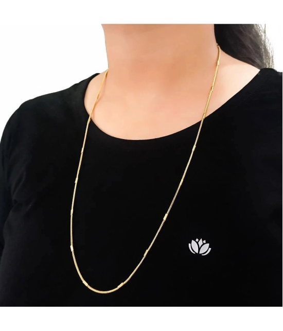 FASHION FRILL - Gold Plated Chain ( Pack of 1 ) - Gold