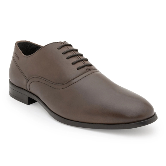 Red Tape Formal Oxford Shoes for Men |Refined Round-Toe Shaped Real Leather Shoes with Low-cut Pattern