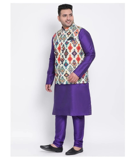 Hangup Multi Polyester Kurta Pyjama Set Single Pack - None