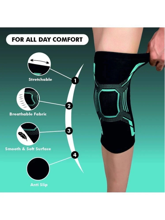 ACCUSURE Black Knee Support ( Pack of 1 ) - XL