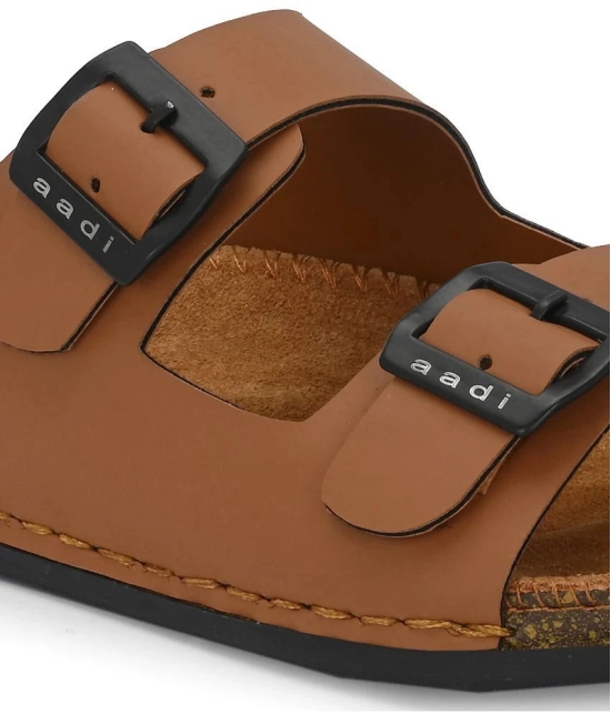 Aadi Tan Mens Slide Flip Flop - None