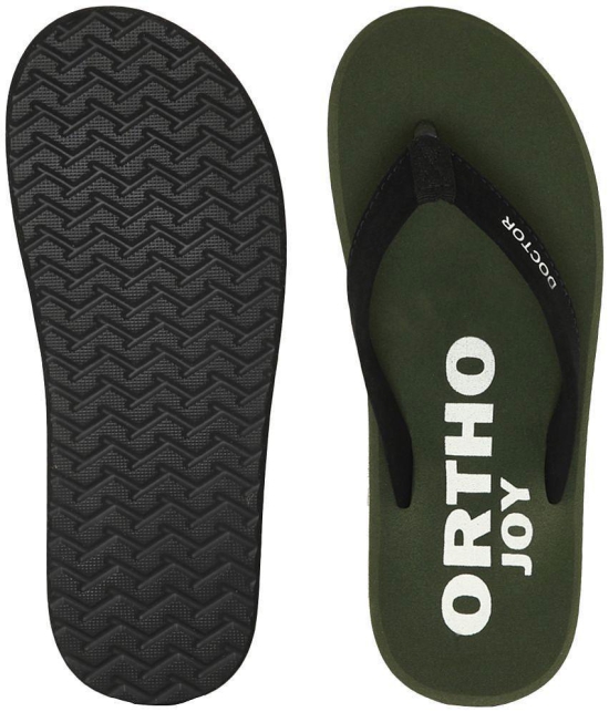 ORTHO JOY - Green Men's Thong Flip Flop - None