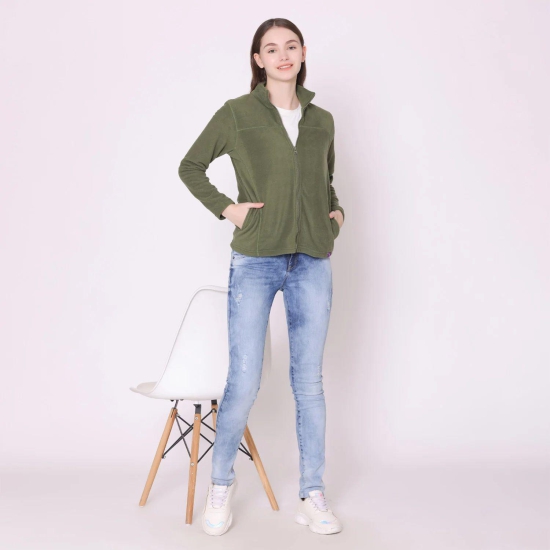 Women's Polar Jacket - Olive Green Olive Green XL