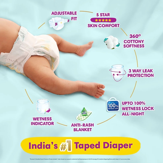 Pampers New Baby Upto 5Kg, 24 Pcs