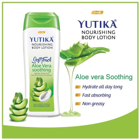 Yuthika Aloe Vera Body Lotion 200ml and Moroccan Argan Oil for Hair 100ml, Bodylotion and Argan Hair Oil Combo Pack