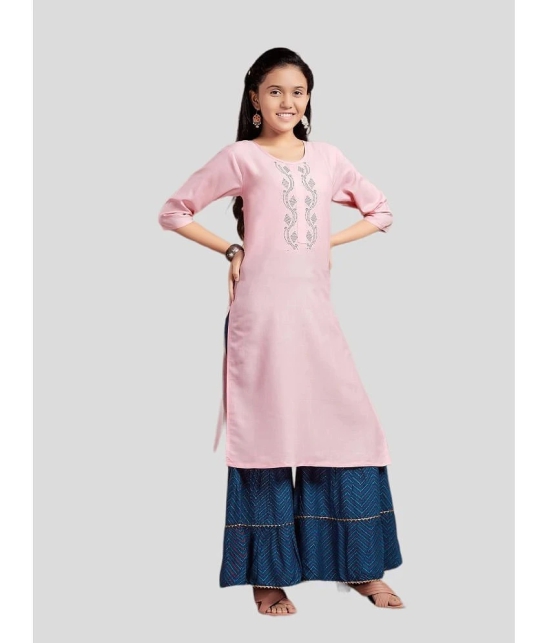 Aarika Pink Cotton Girls Kurta and Sharara Set ( Pack of 1 ) - None