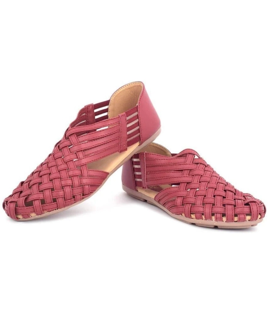 Ishransh Red Womens Casual Ballerinas - None