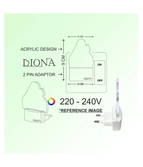 DIONA Multicolor Night Lamp ( Pack of 1 )