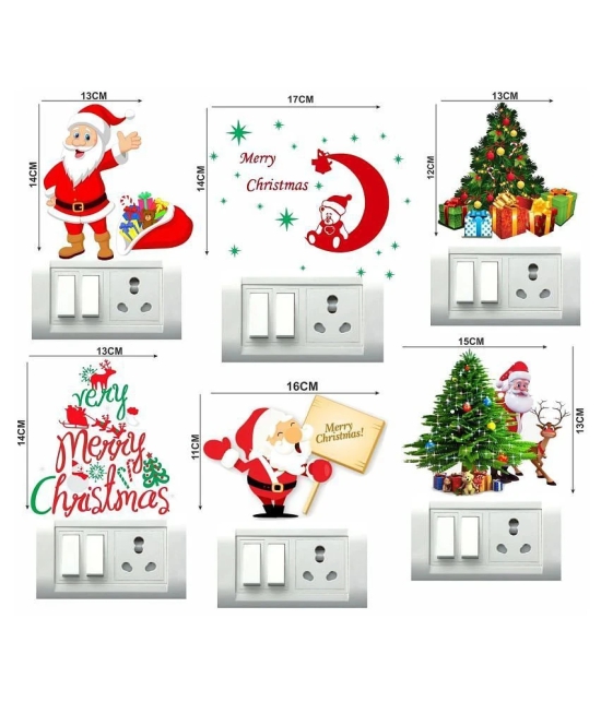 Decor Villa Christmas Switch Board Sticker ( 33 x 30 cms )