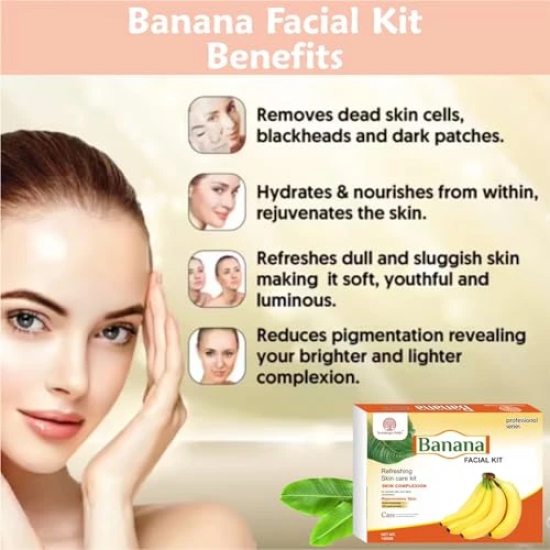 Soundarya Herbs Banana Facial Kit 140g, Mineral & Natural Vitamin Booster For Skin All Skin Type For Women Men Pack Of 1