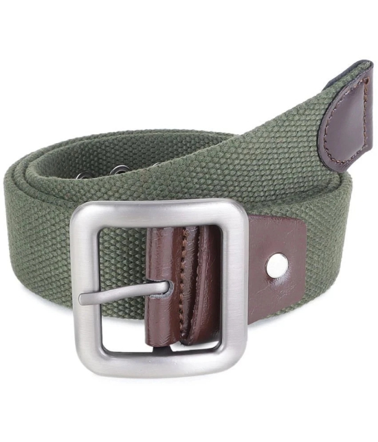 Zacharias - Green Canvas Mens Casual Belt ( Pack of 1 ) - None