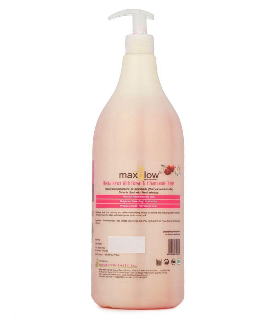 MaxGlow HYDRA TONER WITH ROSE & CHAMOMILE TONER Skin Freshener 1500 ml