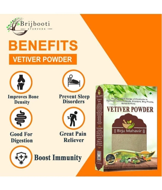 Brijbooti Vetiver Root Powder 200 gm | Khus Powder | For Reduce Body Heat, Skin & Hair Care | Edible