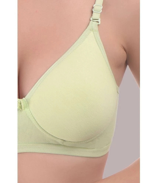 Elina - Green Cotton Heavily Padded Womens Plunge Bra ( Pack of 1 ) - None