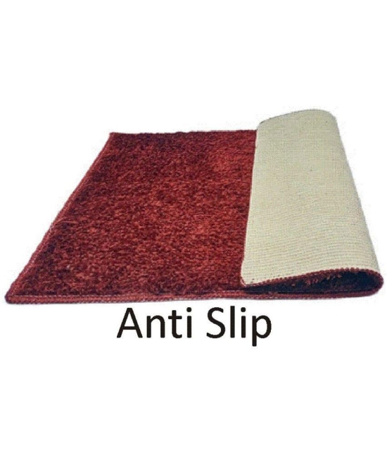 Abhikram Red Single Door Mat - ( 60 X 40 ) - Red