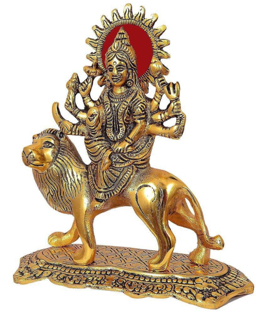 VARKAUS - Brass Goddess Durga Idol ( 21 cm )