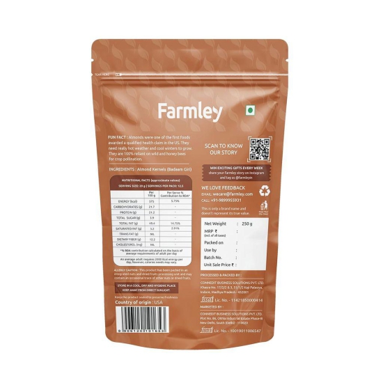 Farmley Premium Almonds 250g