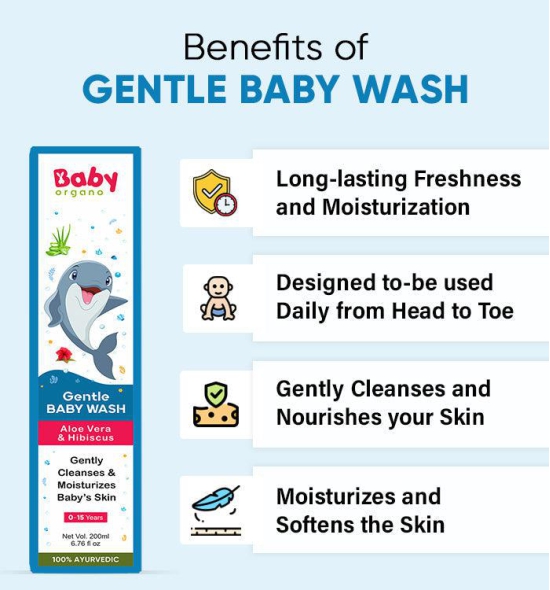 BabyOrgano Gentle Baby Wash & Nourishing Baby Lotion Combo