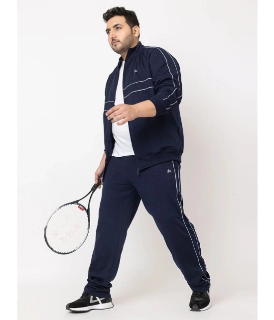 YHA - Navy Blue Fleece Regular Fit Mens Tracksuit ( Pack of 1 ) - None