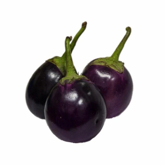 Namdhari Brinjal Black Round Pb, 250 Gm