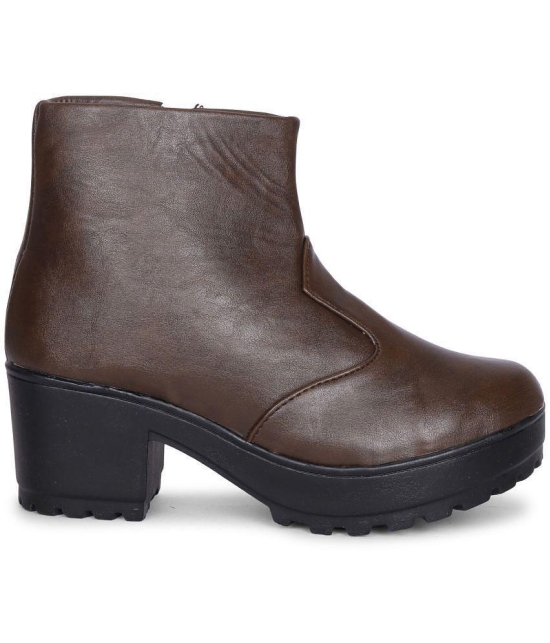 Ishransh - Brown Womens Ankle Length Boots - None