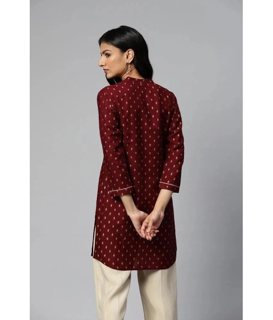 JC4U - Maroon Rayon Womens Straight Kurti ( Pack of 1 ) - None