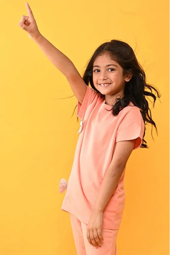 SUMMER PEACH SILVER BOW TOP - PEACH-9-10 YEARS / 1N / PEACH