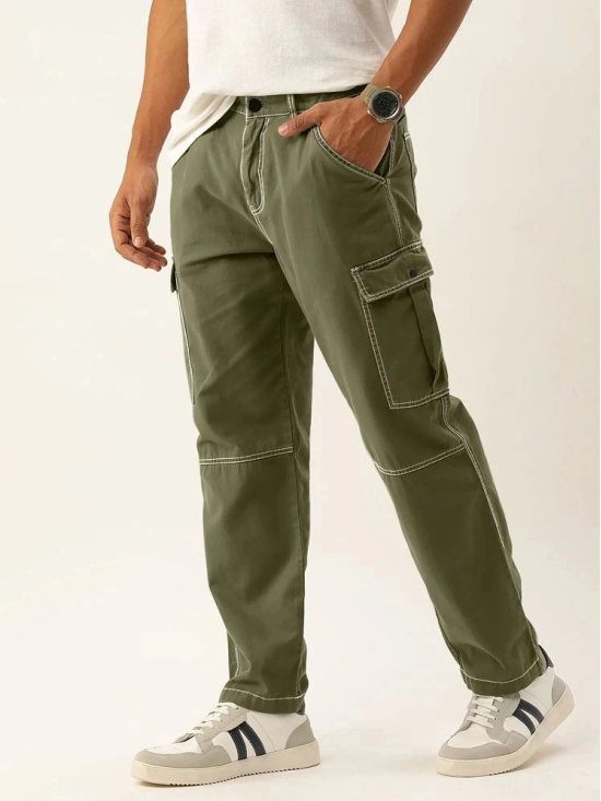 Bene Kleed Regular Flat Mens Chinos - Olive ( Pack of 1 ) - None