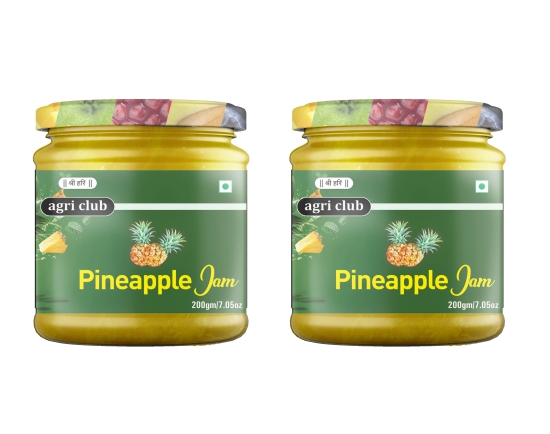 Agri Club Pineapple Jam, 200 gm Each - Pack of 2