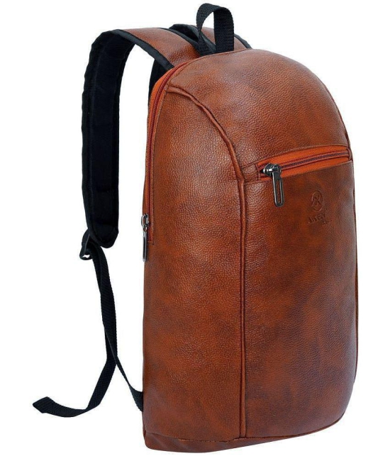 AXEN BAGS - Brown Leather Backpack ( 30 Ltrs ) - Brown