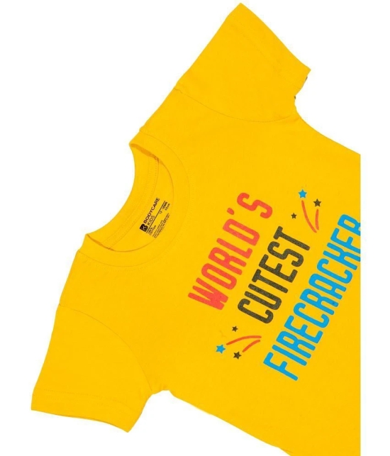 Bodycare Mustard Cotton Boys T-Shirt ( Pack of 1 ) - None