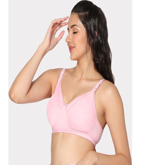 IN CARE LINGERIE - Pink Cotton Lightly Padded Women's T-Shirt Bra ( Pack of 1 ) - None