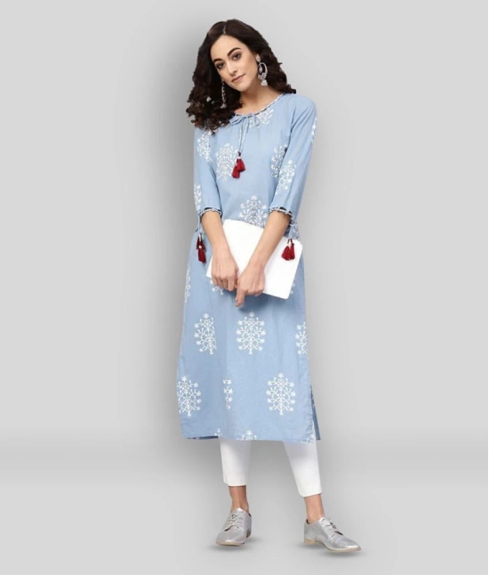 Yash Gallery - Multicolor Cotton Womens Straight Kurti - XXL