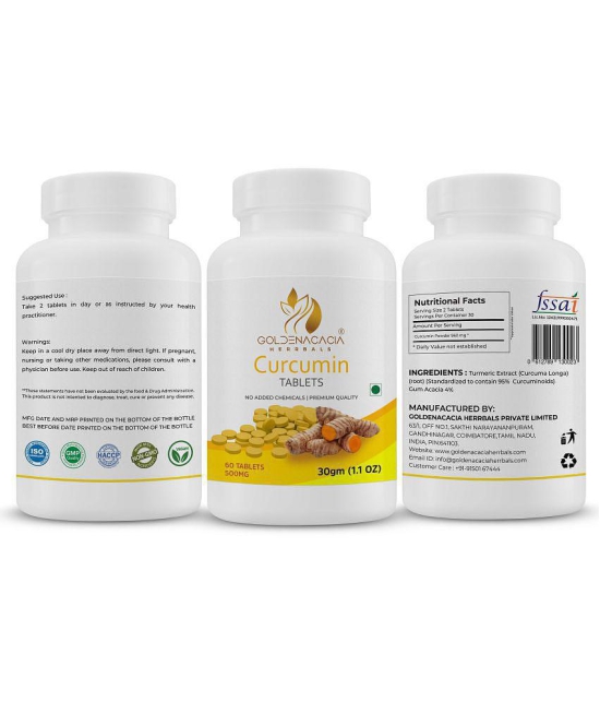 GOLDENACACIA HERRBALS Curcumin 500mg 60 Tablets 1 no.s