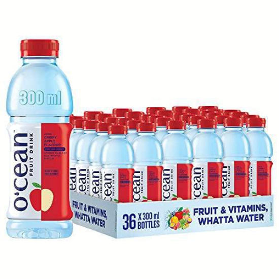 Ocean Fruit Water - Crispy Apple 300ML enriched with vitamins & glucose| Pack of 36