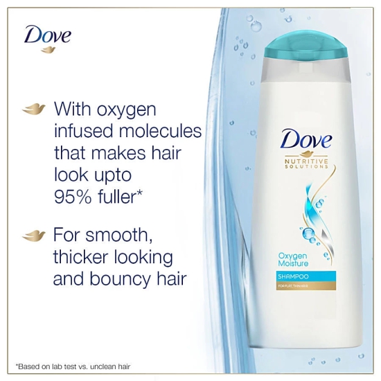 Dove Oxygen Moisture Shampoo, 340 Ml