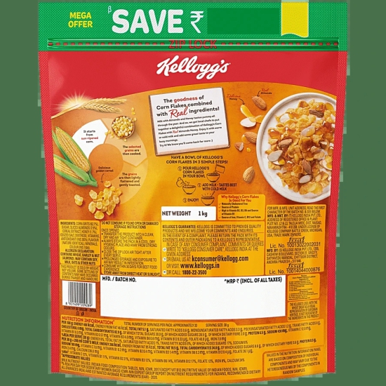 Kelloggs Almond Corn Flakes, 1000 Gm