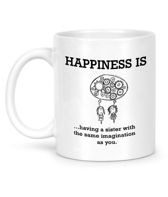 Idream Quote Printed Ceramic Coffee Mug 1 Pcs 330 mL - White