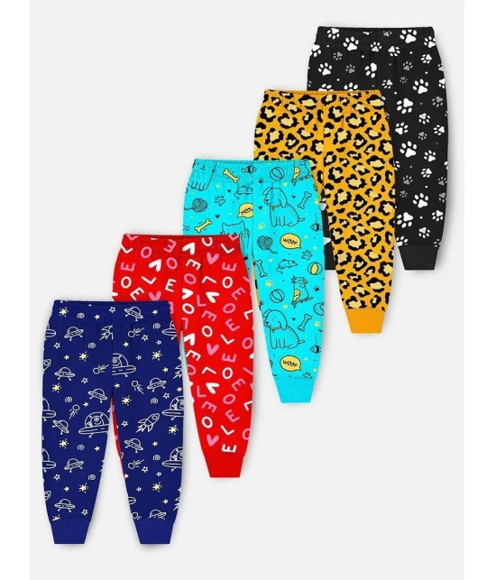 Trampoline Multi Color Cotton Blend Trackpant For Baby Boy ( Pack of 5 ) - None