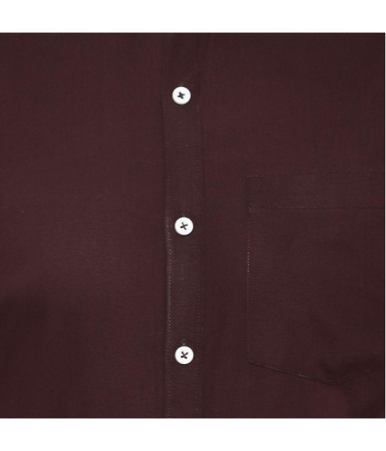 SREY - 100% Cotton Slim Fit Coffee Men's Formal Shirt ( Pack of 1 ) - None