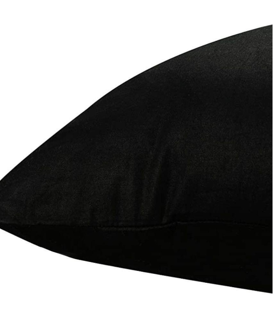 PINDIA Pack of 5 Black Pillow Cover - Black