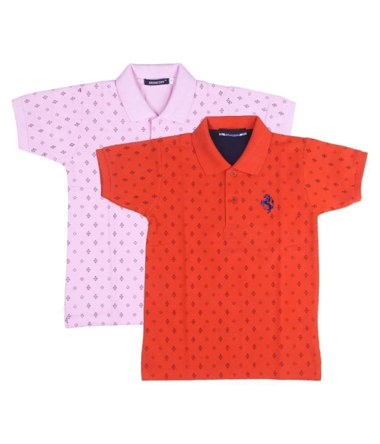 Neuvin Printed Cotton Polo T Shirts for Boys (Pack of 2) - None