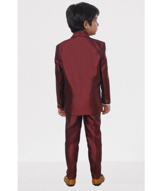 DKGF Fashion - Maroon Polyester Boys Suit ( Pack of 1 ) - None