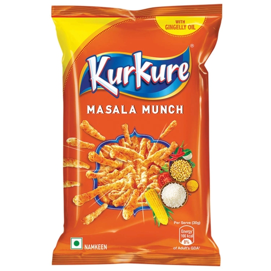 Lays Kurkure Masala Munch With Gingelley Oil, 135 Gm